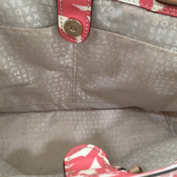 ♥️sold♥️RETIRED Kate Spade Grant Street Tropical Palm Juno Tote - Picture 6 of 11